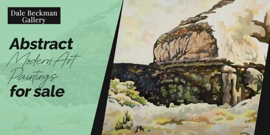 Abstract landscape painting by Dale Beckman showing modern artistic perspective with expressive brushwork
